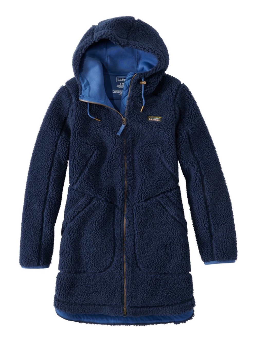 LL BEAN MOUNTAIN PILE SHERPA COAT NAVY XL